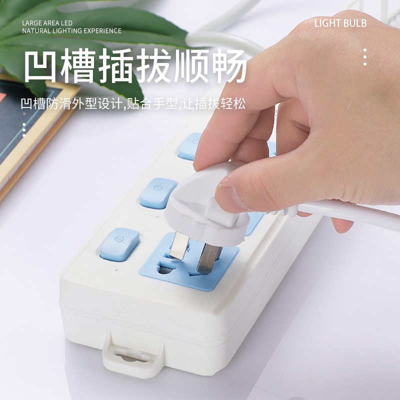 电源线带插头10a大功率家用三芯插座插排线加长线3插电线软线延长