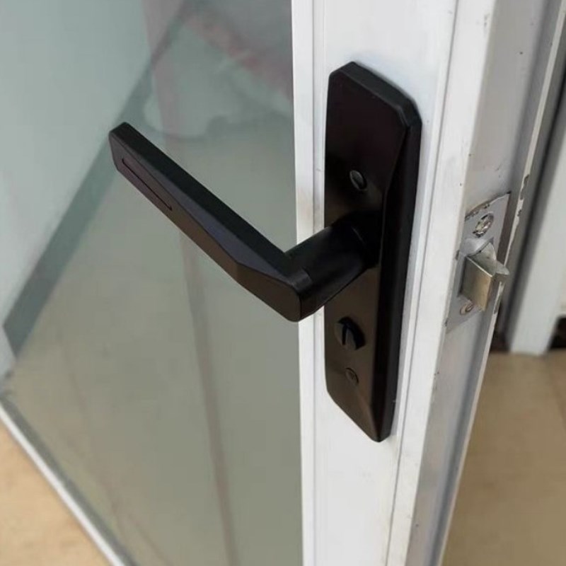 极速发货b铝合金门把手无钥匙通用型执手锁玻璃门锁厨房家用卫生