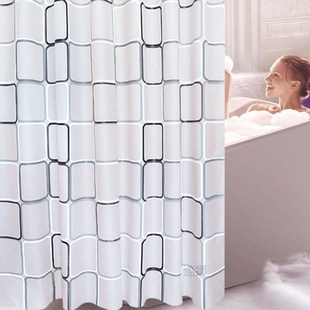 Modern Shower Curtain Hook Mildew Proof CurtainsTranslucent
