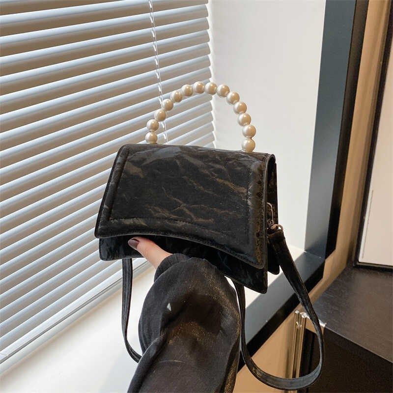 高级感小众设计包包女2025新款潮时尚珍珠手提包百搭单肩斜挎新款,箱包皮具/热销女包/男包,小方包,淘宝优惠券,粉丝福利购,淘宝优惠卷