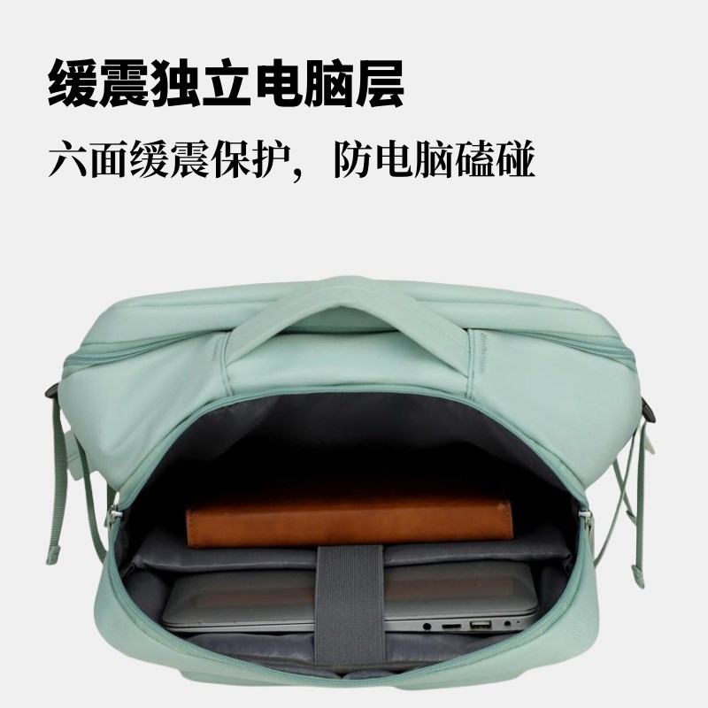 背包女士休闲商务出差大容量电脑包书包可登机旅游行李包双肩包男