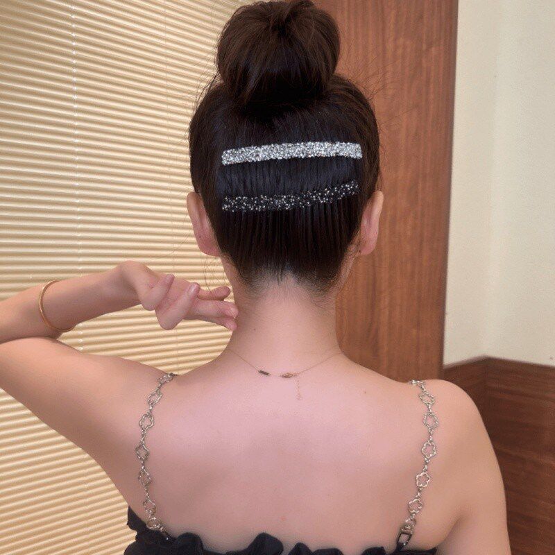 爆款!发卡刘海发梳发夹女2024新款插梳水钻夹子头饰后脑勺碎发整