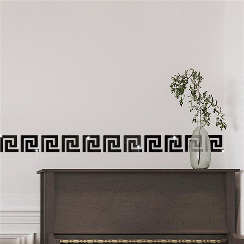 镜面亚克力墙贴腰线花边踢脚地脚线吊顶天花板自贴边框遮丑装饰画,家居饰品,软装墙贴,淘宝优惠券,粉丝福利购,淘宝优惠卷