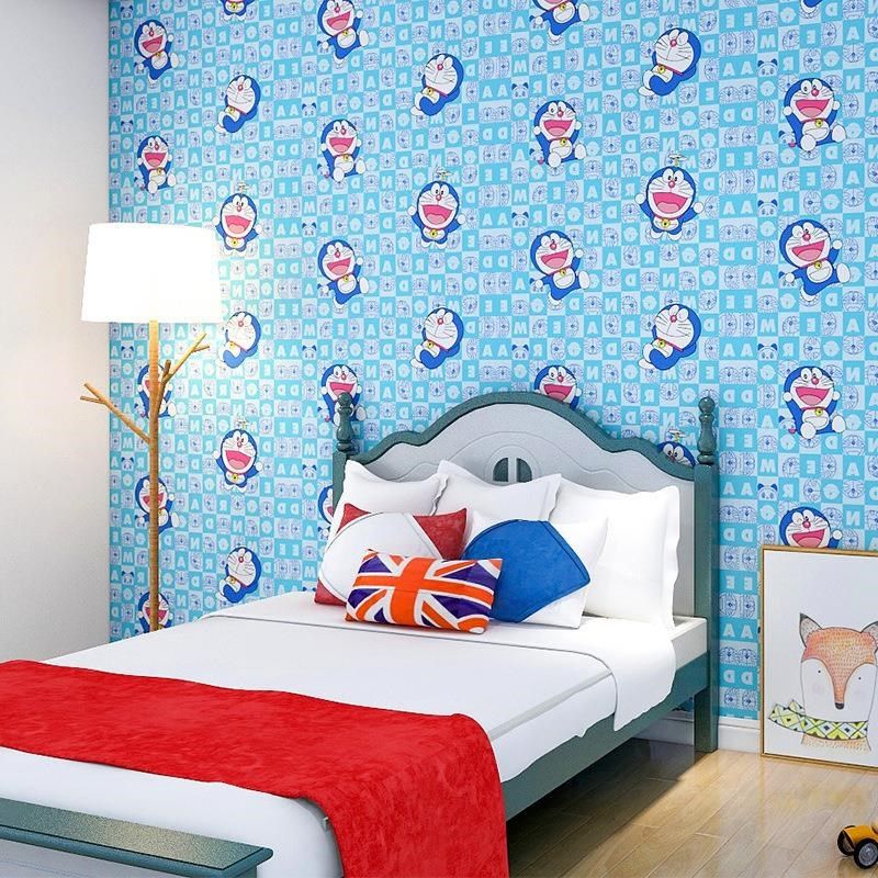 新款儿童房卡通PVC自粘墙纸壁纸卧室宿舍翻新墙贴温馨可爱防水防,家装主材,PVC墙纸,淘宝优惠券,粉丝福利购,淘宝优惠卷