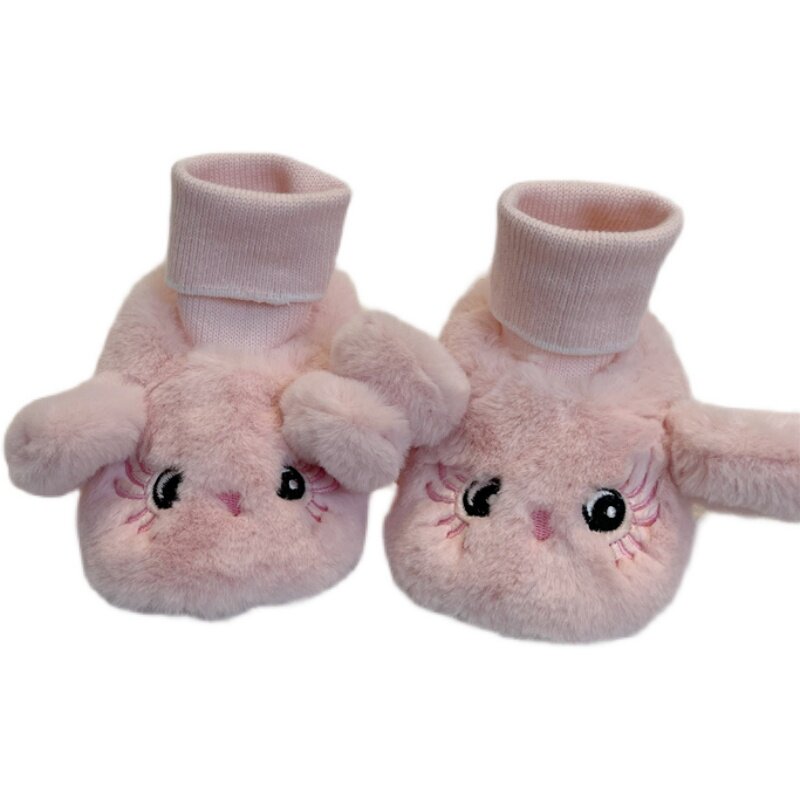 秋冬新生婴儿卡通加厚鞋p袜1岁男女宝宝棉鞋3-6-9月地板袜保暖鞋