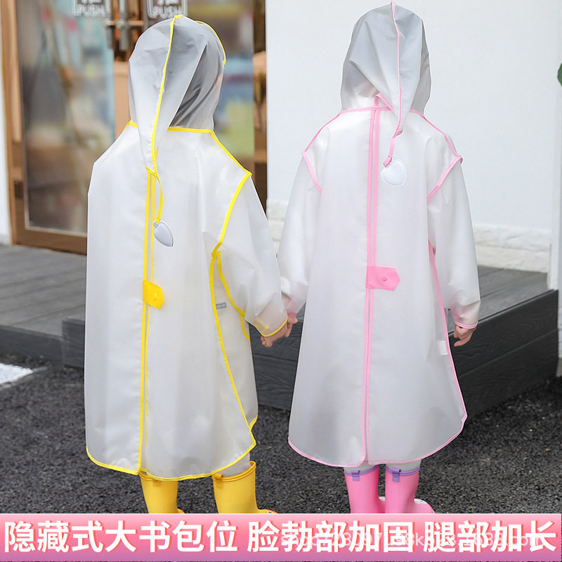 速发儿童雨衣卡通男女幼儿园宝宝小孩小学生透明雨衣男女带书包位
