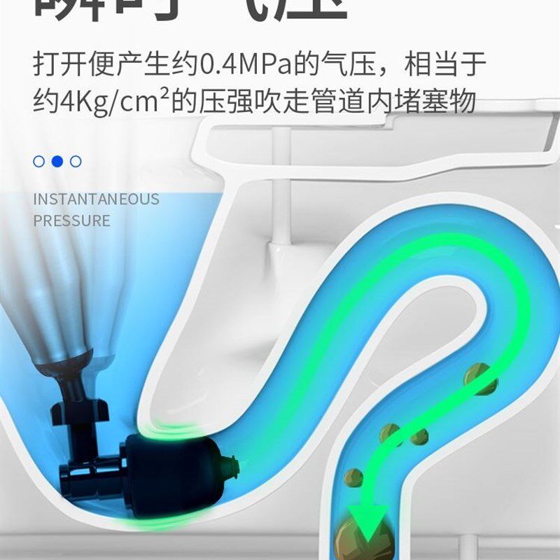 强力气压式管道马桶堵了疏通器神器一炮通打气筒能下水道专业工具
