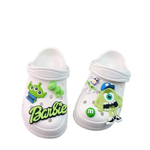 儿童2025新款三眼怪绿色男洞洞鞋配饰男童女童夏季防滑拖鞋洗澡