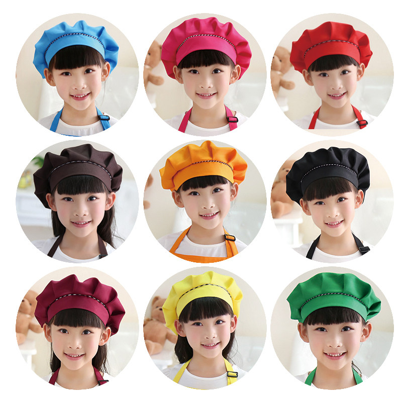 新品儿童厨师帽亲子帽p子宝贝帽子围裙帽子幼儿舞蹈圣诞元旦小孩