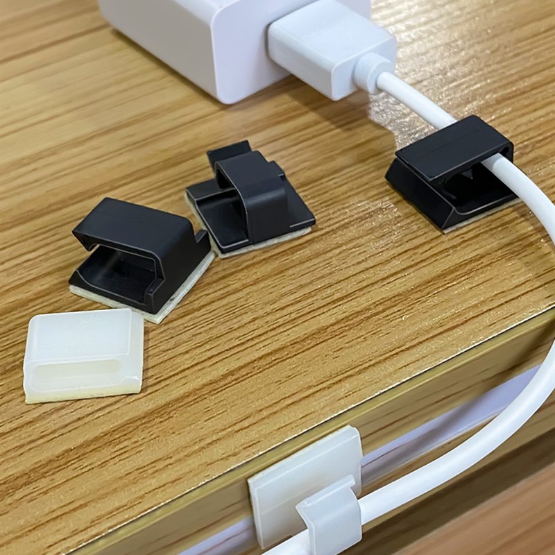 粘贴免钉线卡固定器数据线理线器桌面墙面贴网线走线卡扣线卡子