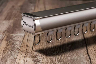 加厚窗帘轨道滑轮顶装单轨双轨道铝合金静音导轨滑轨