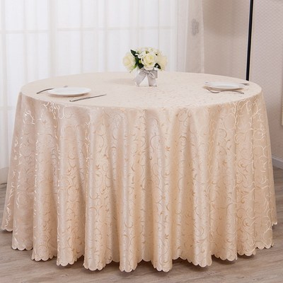 速发新款客厅柠檬黄宴会提花1.5米直径圆桌布会议3米2.6米圆形桌1