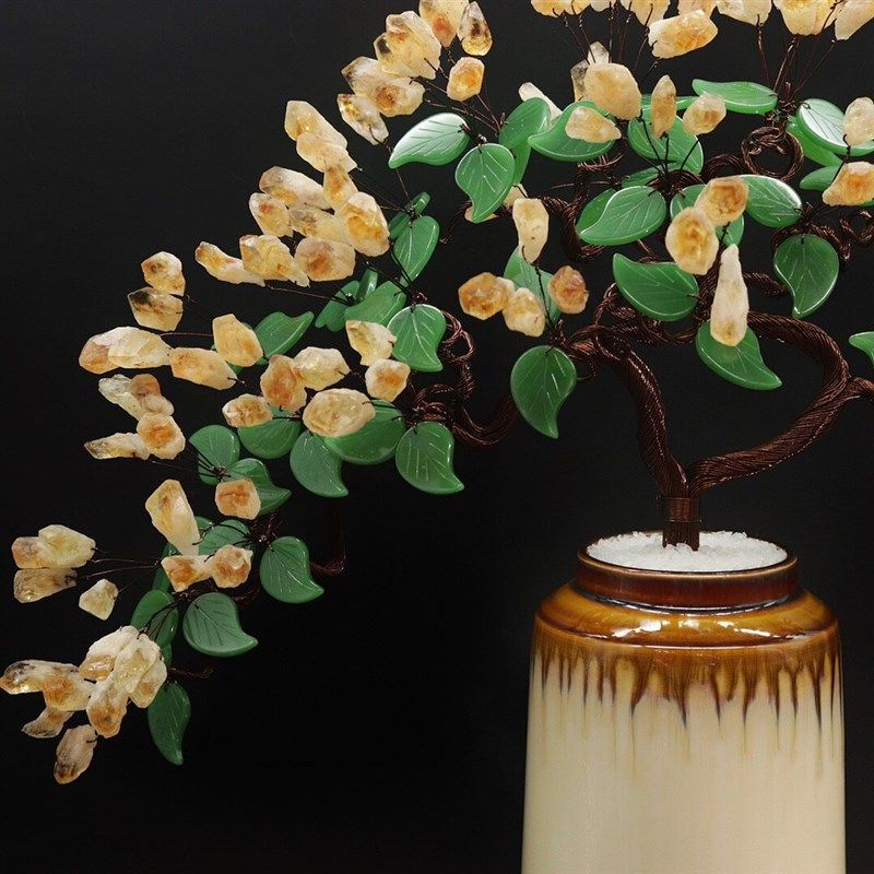 黄水晶发财树紫水晶摇钱树家居摆件客厅玄关酒柜店铺开业乔迁送礼,家居饰品,装饰摆件,淘宝优惠券,粉丝福利购,淘宝优惠卷