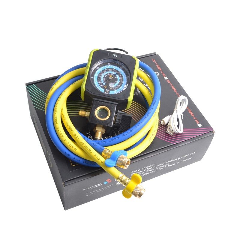 新款r22制冷剂家用32变频空调410加氟表加氨雪种氟利昂冷媒压力表