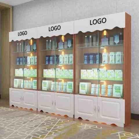吧台红酒立式f柜展示柜商用收纳灯带玻璃门奖杯柜子店铺柜小型落