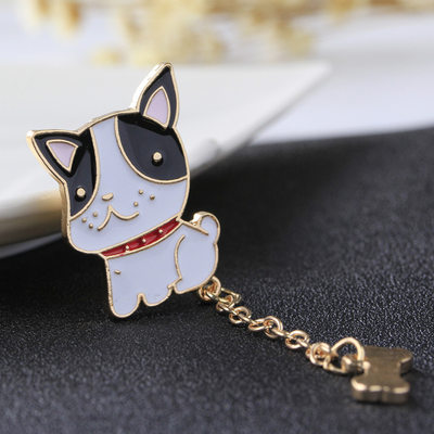 新品Fashion Brooch cartoon creative personality pet dog bone