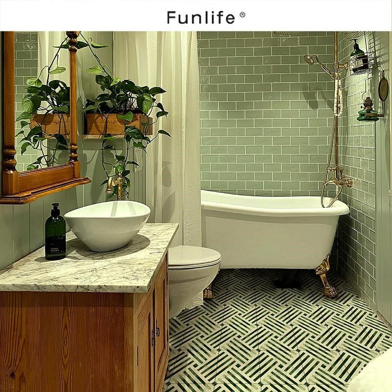 《Bloom》卫生间法式自粘地板贴纸PVC厨房法式清新瓷砖贴自粘,家居饰品,瓷砖贴,淘宝优惠券,粉丝福利购,淘宝优惠卷