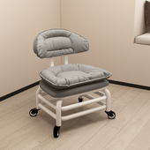 万向轮小凳子靠背滑轮矮凳家用换鞋 板凳小椅子网红圆凳修脚沙发凳