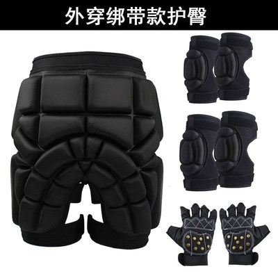 Uoa加厚外穿轮滑防摔护臀垫儿童滑冰护具小孩R溜冰鞋护具滑板防护