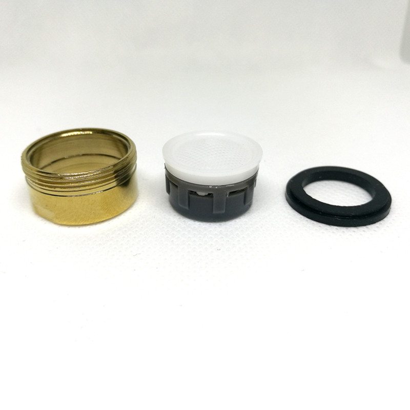 全铜水龙头起泡器配件24外丝螺纹防溅头出水嘴内芯过滤网金色扳手