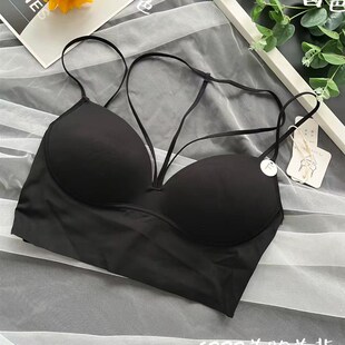惠芝欣6232百搭防走光抹胸内衣可调节交错细肩带挂脖美胸美背运动
