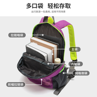 户外轻便双肩包女2023新款牛津布休闲旅行包小学生背包儿童书包男