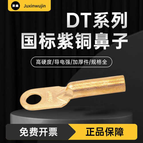国标DT铜鼻子16/25/35/7u0/95/150/185/240平方铜接头紫铜接线端