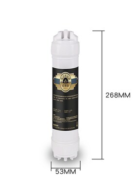 后置活性炭滤芯净水器p2分快接小T33口感烧结碳除余氯烧结压缩炭