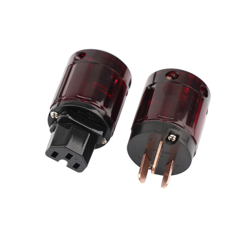 欧亚德发烧电源插k头音响专用接头音箱电源线插头公母端子美标国