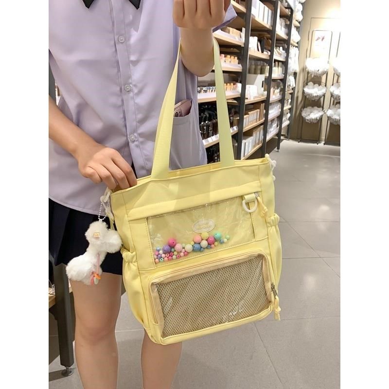 日系大容量新款痛包透明单肩包女大容量斜挎包校园学生百搭补课袋,玩具/童车/益智/积木/模型,斜挎包/拎包/腰包,淘宝优惠券,粉丝福利购,淘宝优惠卷