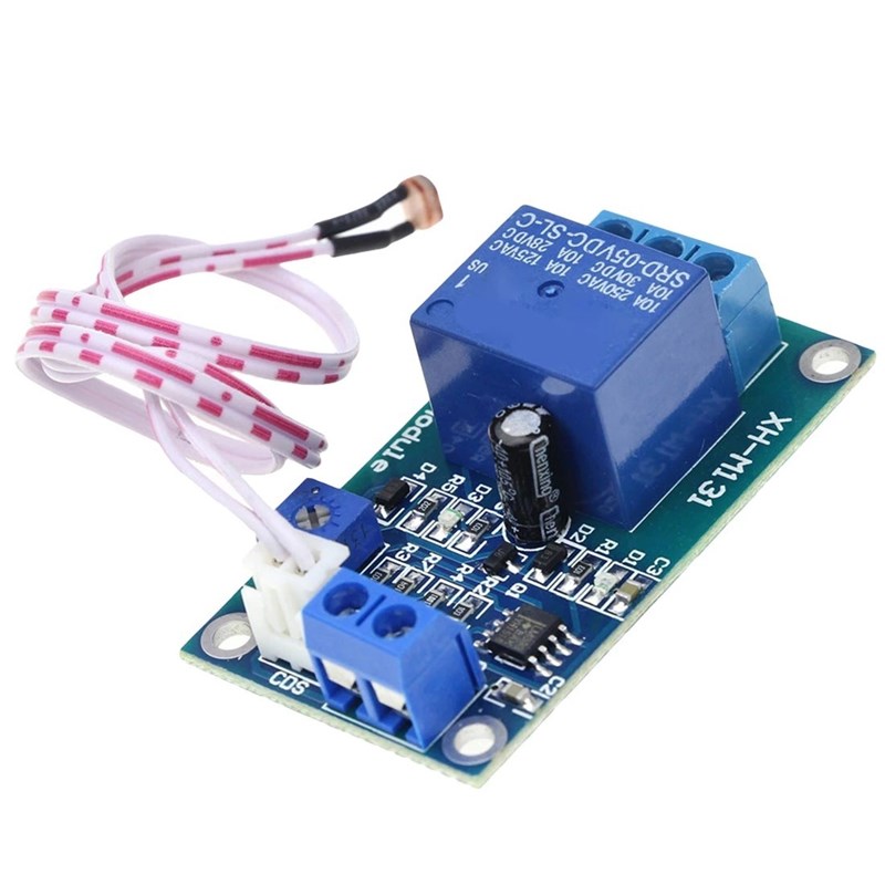 XH-M131光敏电阻亮度自动控制模块5DV 12V 24V光控继电器光线开关