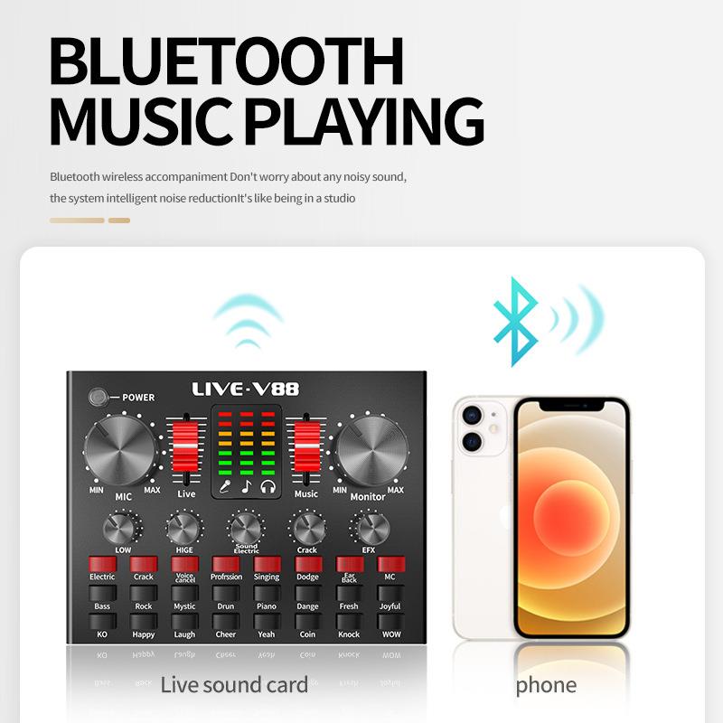 速发V88调音台直播声卡套装BM800电容麦克风主播录音话筒手机电脑-封面
