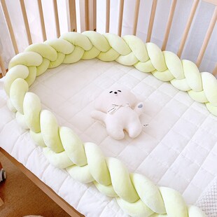婴儿床床围麻花围栏软包防撞条新生儿童床围拼接床靠装饰床上用品