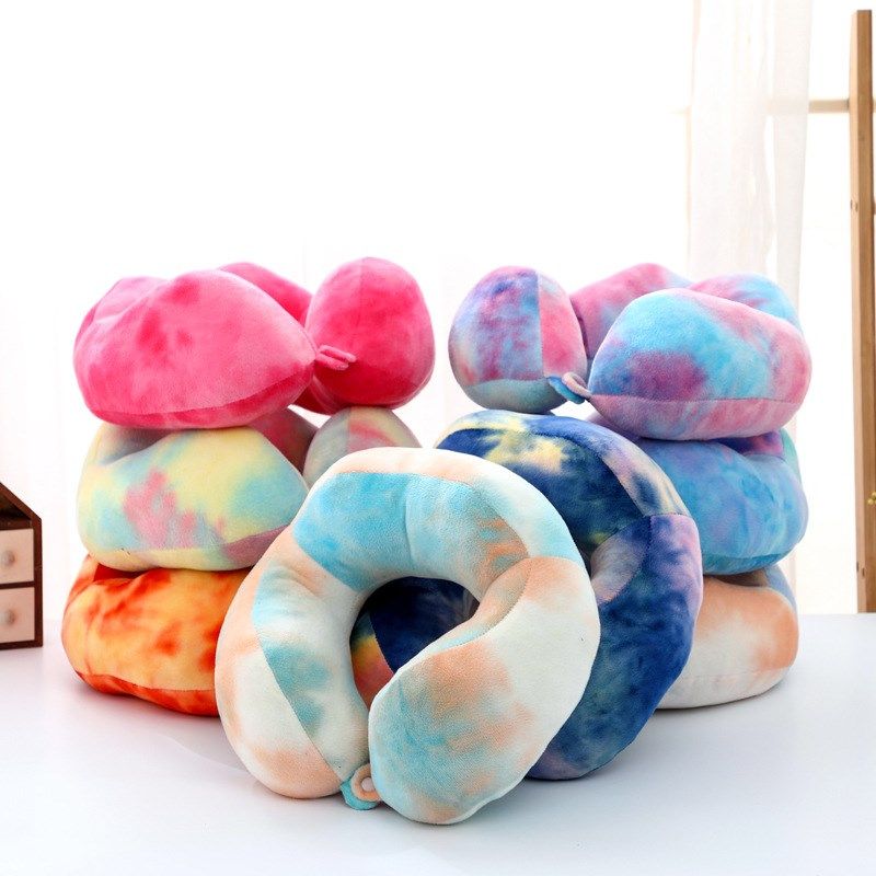 卡通旅行汽车颈枕扎染枕头车载靠枕  新款护颈枕扎染u型枕,床上用品,U型枕/便携枕,淘宝优惠券,粉丝福利购,淘宝优惠卷