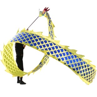 广场健身甩龙舞龙彩带甩彩龙彩条初学成人中老年烫金舞龙抖龙运动