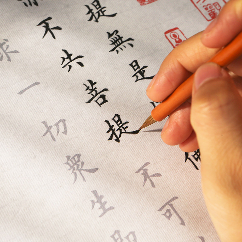 【佛家禅语】毛笔字帖入门临摹初学者欧体小楷书v法 每张不重复