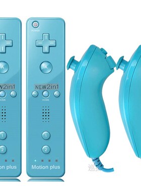 2PCS Remote Controller with Nunchuck Controller for Wii Cons
