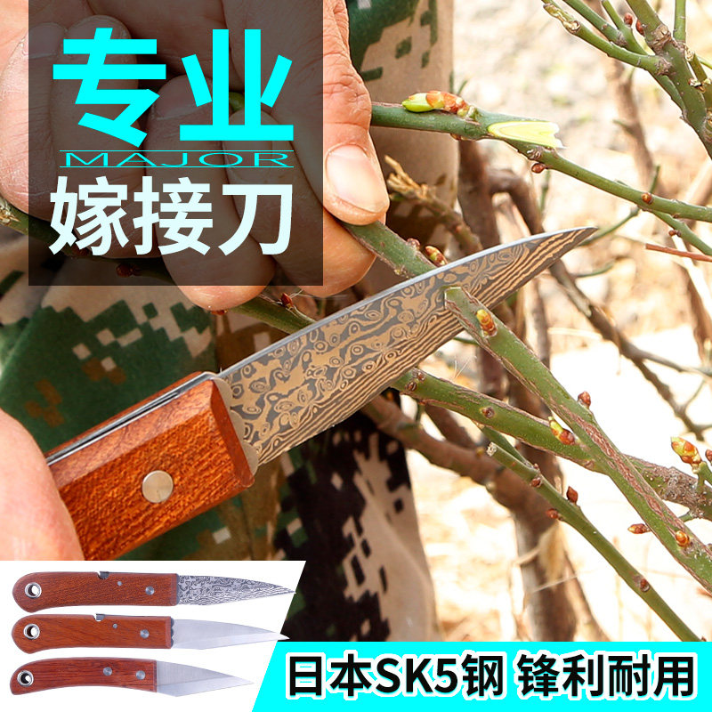 工厂销包a邮嫁接刀特种钢芽接刀子花木果树粗枝绑枝修枝刀削木刀