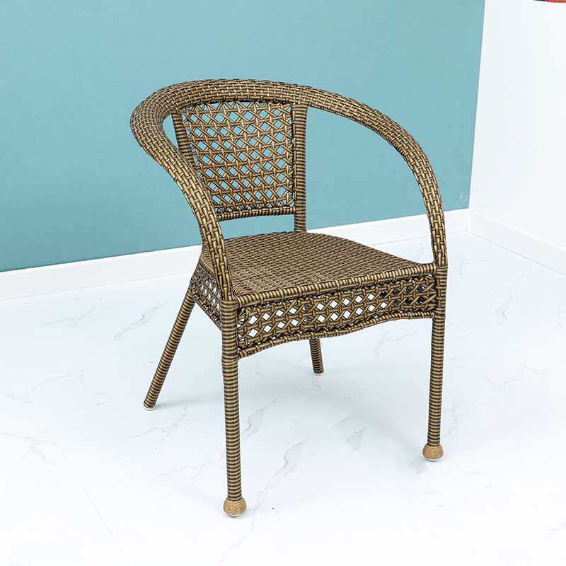 新品藤椅靠背椅家用阳台户外桌椅b休闲老人椅庭院简约单人椅腾椅