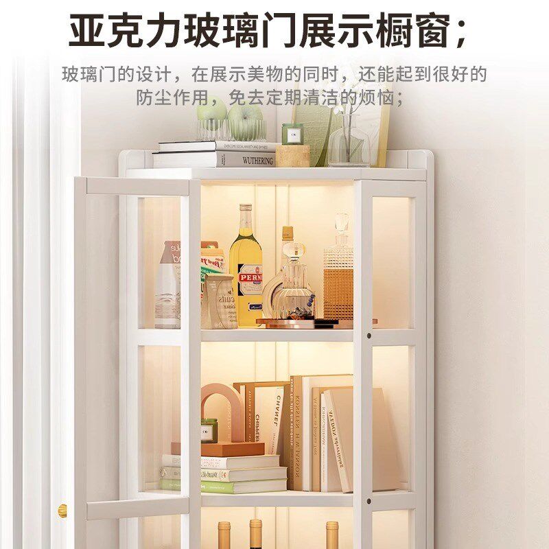 转角置物架餐厅角落墙边三角柜客厅卧室拐角多层防尘落地收纳柜子