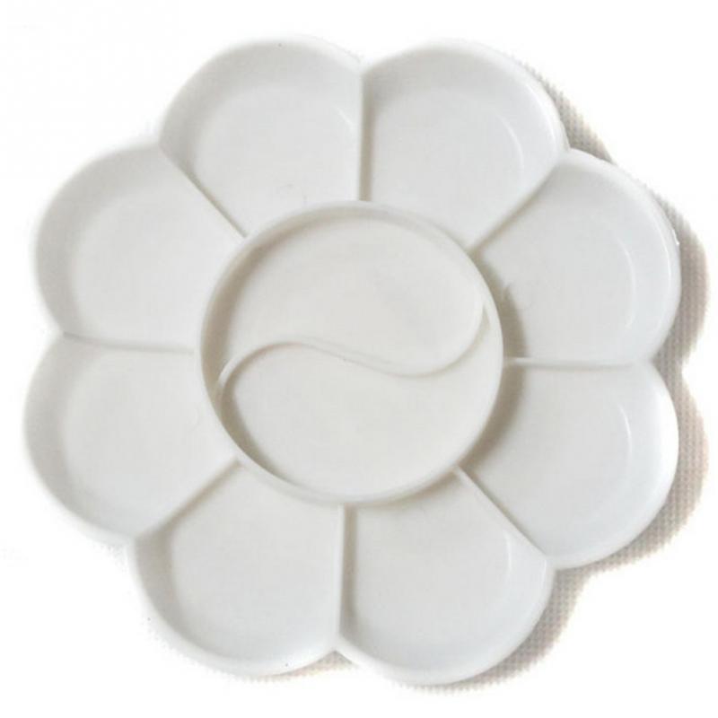 *5pcs MINI Painting Plate Art whitFe plastic palette paint t