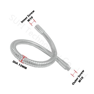 Diameter 12mm led gooseneck M10+M10 lamps holder serpentine