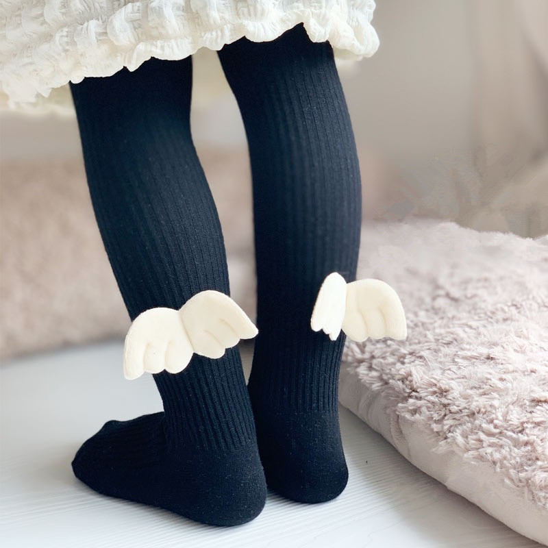 New Fashion Angel Wings Kids Stockings For Girls Autumn Spri