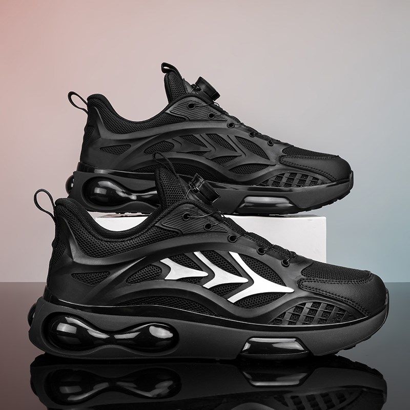 透气全黑色男鞋内增高秋季运动鞋网面减震跑步鞋老爹鞋男士气垫鞋,流行男鞋,老爹鞋,淘宝优惠券,粉丝福利购,淘宝优惠卷