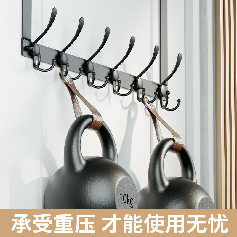 门后挂钩挂衣架5.5cm厚门 免打孔不锈钢挂钩卫生间浴室门上挂衣钩