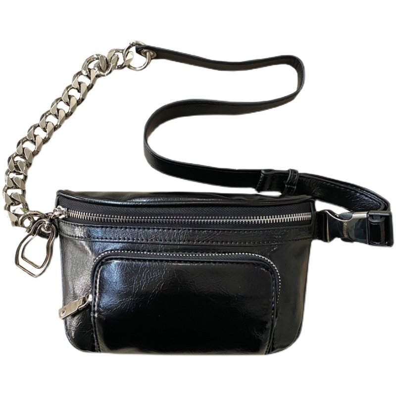 时尚链条亮皮胸包女百搭2022超火斜挎腰包韩版简约甜酷包单肩小包,箱包皮具/热销女包/男包,胸包,淘宝优惠券,粉丝福利购,淘宝优惠卷