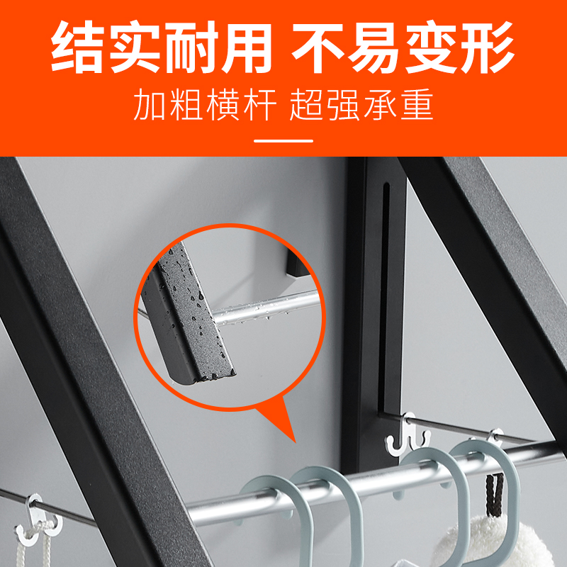 隐形晾衣架杆壁挂式折叠免打孔室内晾晒绳窗户阳台伸缩飘窗晾衣架