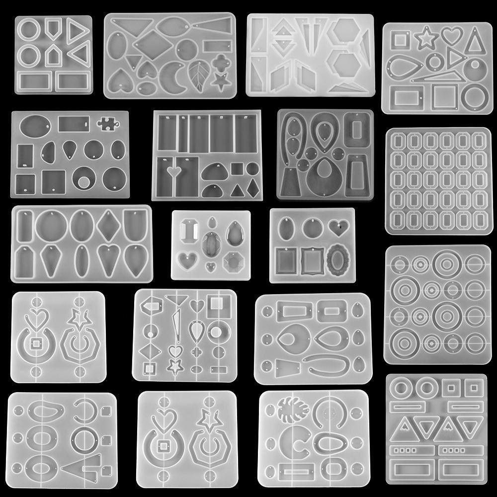 推荐Earring Pendants Resin Molds Silicone Mold for DIY UV Ep