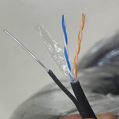 电信纯铜双绞四芯05电话线网线无氧铜室外4芯带钢铁丝U电话线200