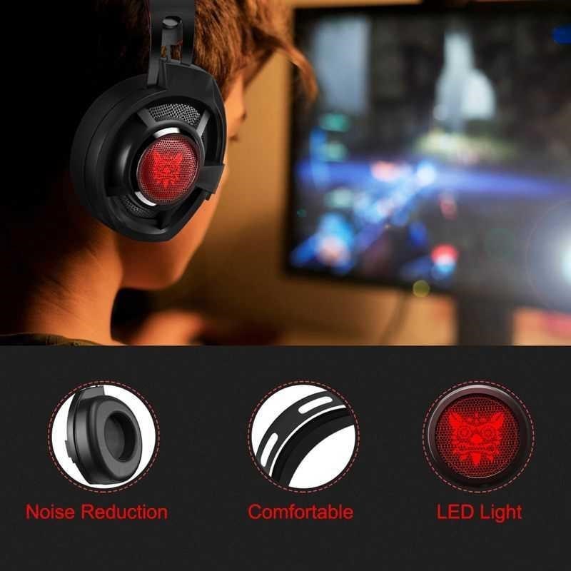 推荐3.5mm Wired Gaming Headphones Over Ear PC Headset Noise